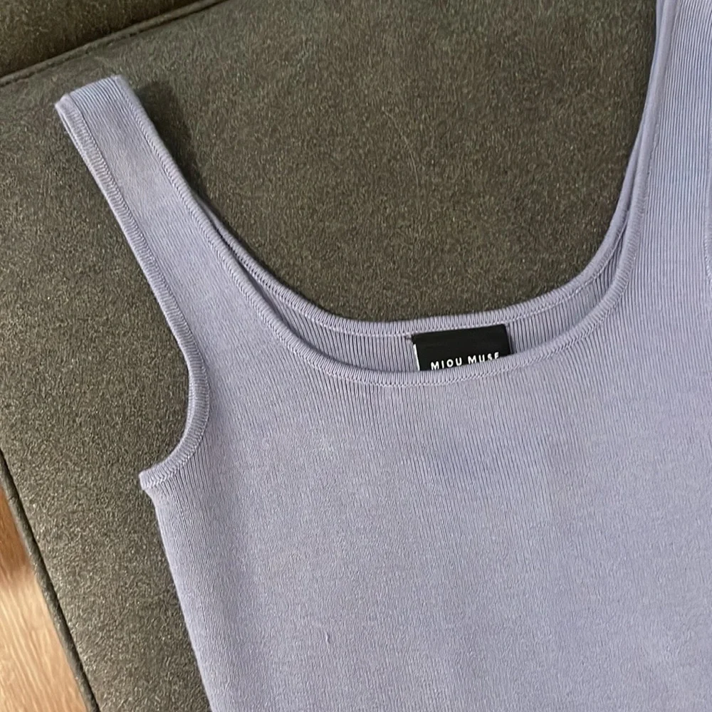 Boutique Blue Knit Slit Dress - Picture 5 of 9